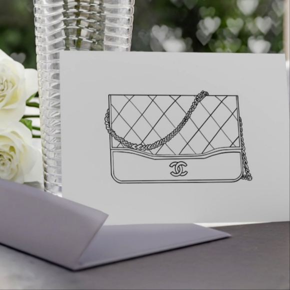Cards, Set of 10 CHANEL Themed Note Cards - Picture 3 of 6